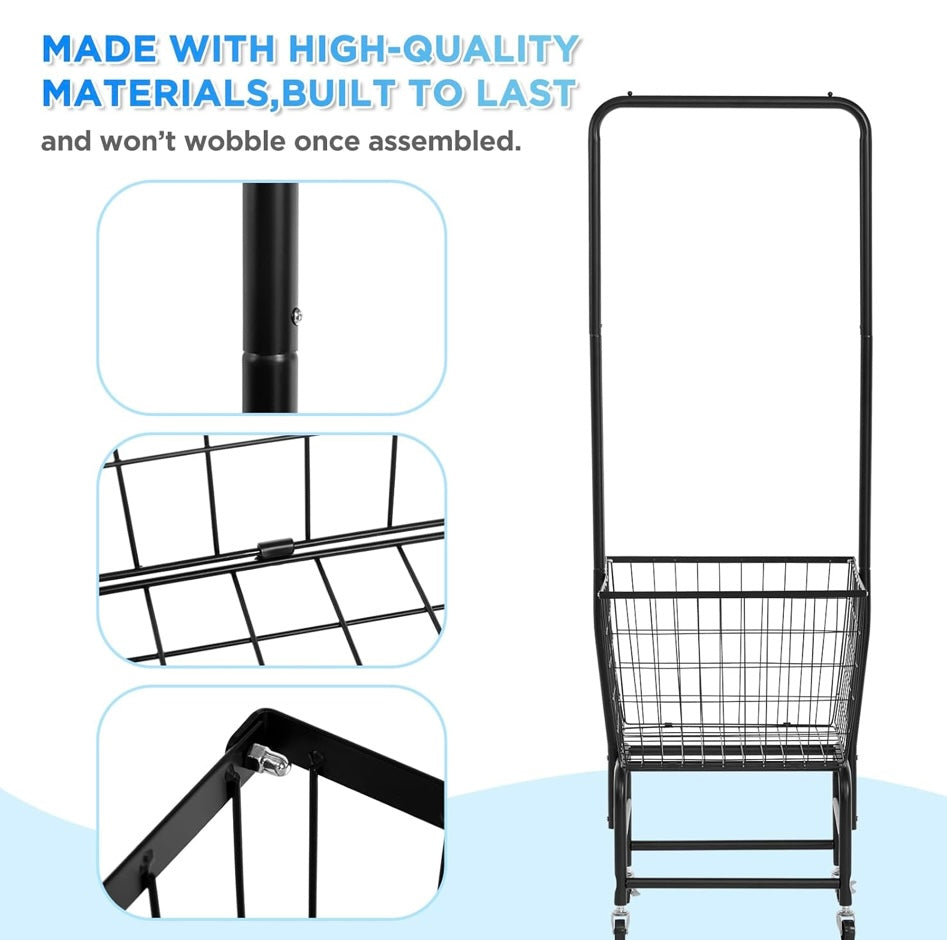 Rolling laundry cart