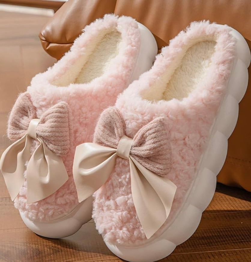 Pink comfy slippers