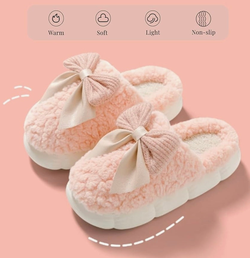 Pink comfy slippers