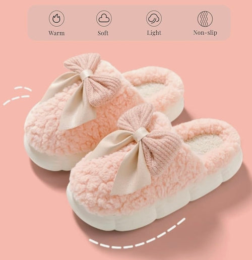 Pink comfy slippers